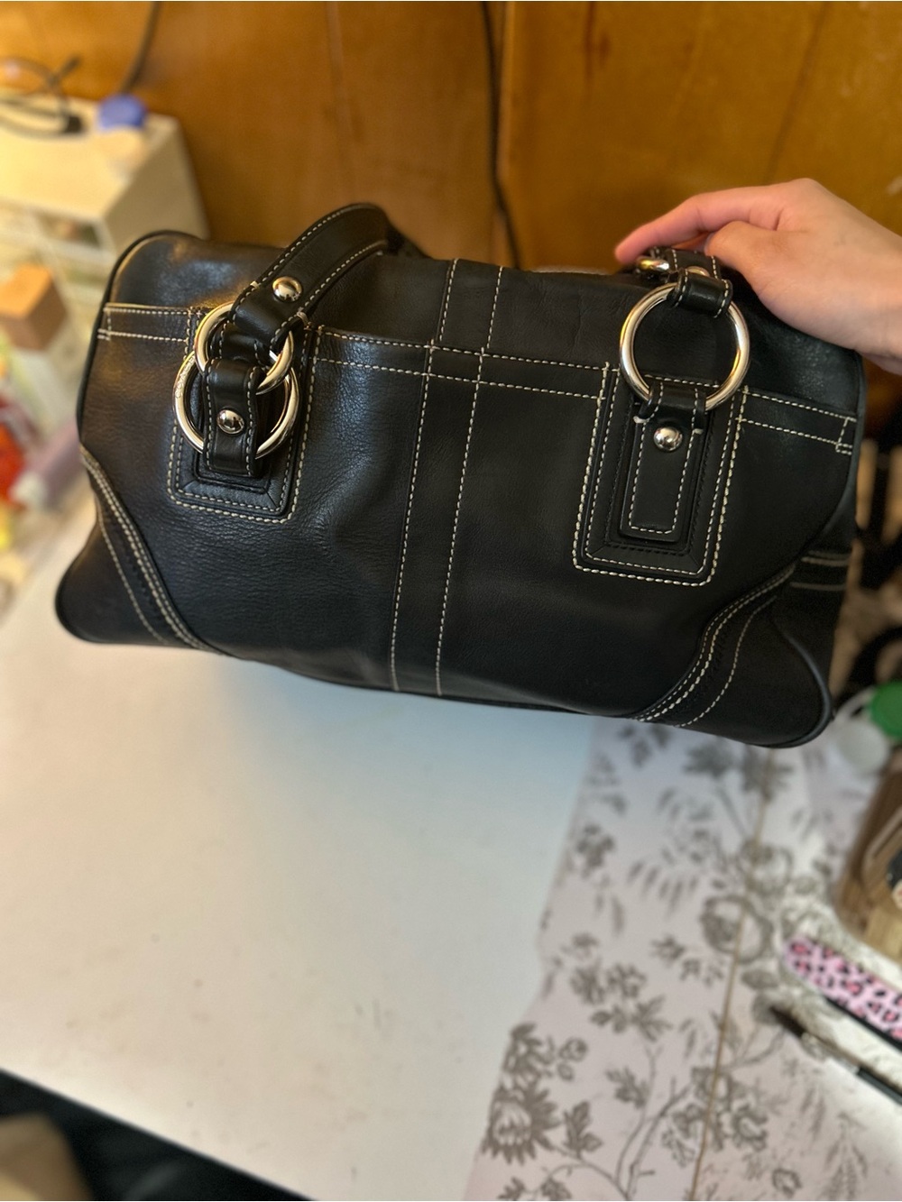 Black  coach bag satchel